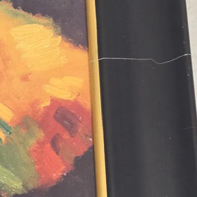 LOT 512B: Framed Oil Painting Depicting a Rural Village