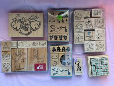 Rubber Stamp 57 Piece Lot