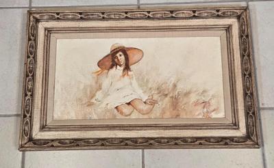 LOT 516B: Far Away Thoughts Oil Painting by Vickers