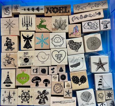 Rubber Stamp 49 Piece Lot