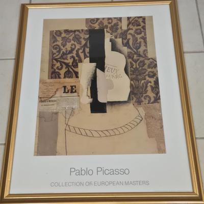 LOT 518B: Pablo Picasso - Still Life, Bottle And Glass Framed Print