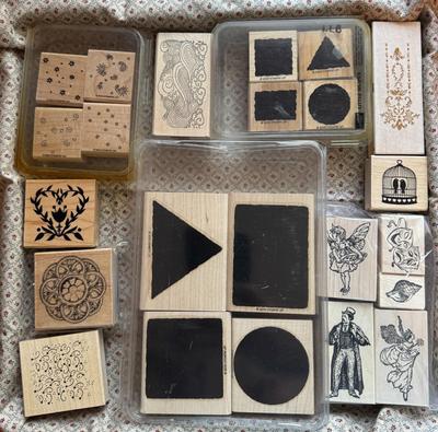 Rubber Stamp Shapes & Fun 23 Piece Lot