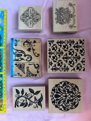 Hampton Art Rubber Stamp Intricate Swirls Mandala 11 Piece Lot