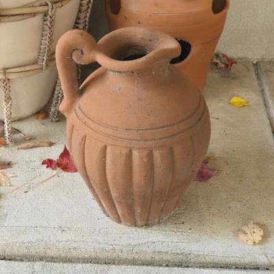 LOT 561O: Variety of Planter Pots, Plant Stands, and Cast Iron Lattice Basket Planters