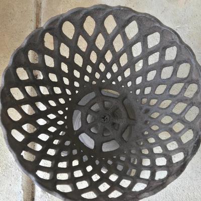 LOT 561O: Variety of Planter Pots, Plant Stands, and Cast Iron Lattice Basket Planters