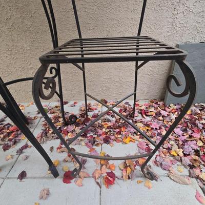 LOT 564O: Outdoor Bistro Set with Marble Table top