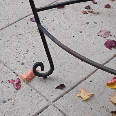 LOT 564O: Outdoor Bistro Set with Marble Table top