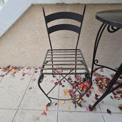 LOT 564O: Outdoor Bistro Set with Marble Table top