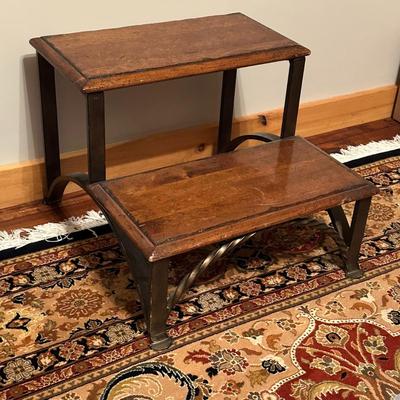 Sale Photo Thumbnail #304: Heavy Solid Wood Bedside Stepstool 19" wide x 19" deep x 15" high