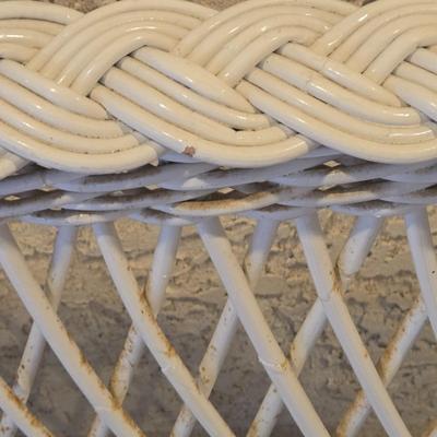 LOT 565O: Wicker Couch and Chair with Cushions