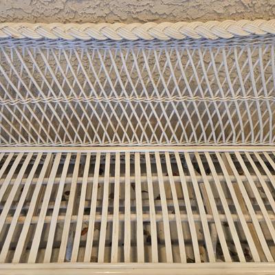 LOT 565O: Wicker Couch and Chair with Cushions