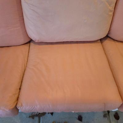 LOT 565O: Wicker Couch and Chair with Cushions