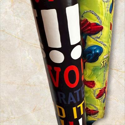 Sale Photo Thumbnail #315: Tub Chock Full of Wrapping Paper Rolls- different purposes, see pics - tub has a broken handle and side piece.
