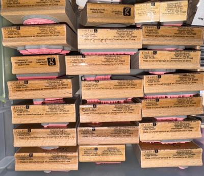 Hot Fudge Studio G Rubber Stamp 22 Piece Lot
