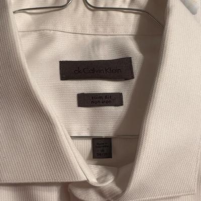 Sale Photo Thumbnail #433: Lot of Mens (Mainly) Long Sleeve Dress Shirts - brands and sizes shown in photos - most have dry clean tag attached. Clean and in great condition and ready to wear!