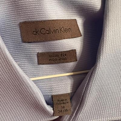 Sale Photo Thumbnail #441: Lot of Mens (Mainly) Long Sleeve Dress Shirts - brands and sizes shown in photos - most have dry clean tag attached. Clean and in great condition and ready to wear!