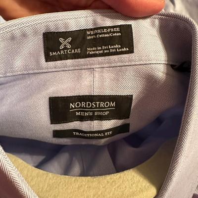 Sale Photo Thumbnail #439: Lot of Mens (Mainly) Long Sleeve Dress Shirts - brands and sizes shown in photos - most have dry clean tag attached. Clean and in great condition and ready to wear!