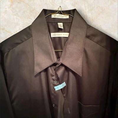 Sale Photo Thumbnail #430: Lot of Mens (Mainly) Long Sleeve Dress Shirts - brands and sizes shown in photos - most have dry clean tag attached. Clean and in great condition and ready to wear!