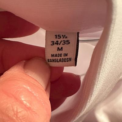 Sale Photo Thumbnail #435: Lot of Mens (Mainly) Long Sleeve Dress Shirts - brands and sizes shown in photos - most have dry clean tag attached. Clean and in great condition and ready to wear!