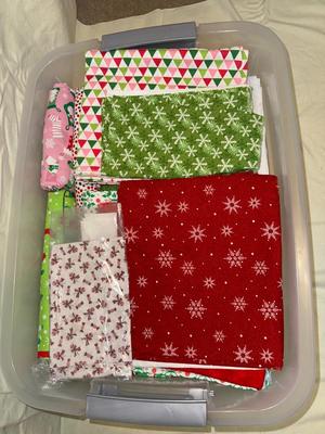 Christmas Quilting Fabric approximately 16.5 pounds