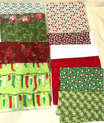 Christmas Quilting Fabric approximately 16.5 pounds