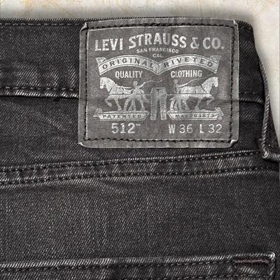 Sale Photo Thumbnail #447: Pair of Levi's 512 Black Jeans 36x32
