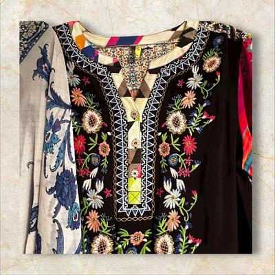Sale Photo Thumbnail #389: 2 Womens Boho Blouses L & XL