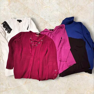 Sale Photo Thumbnail #392: 4 Lightweight Womens Sweaters - Lane Bryant