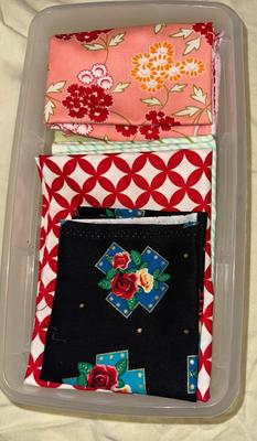 Strawberries Flowers and Patterned Quilting Fabric