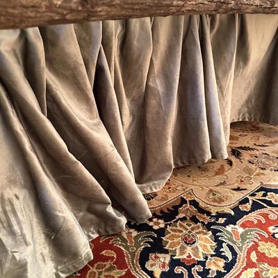 Sale Photo Thumbnail #220: *Queen Size Sea Foam Velveteen Bedding with Bedspread, Cover by Lili Allessandra, Dust Ruffle and 4 Pillows