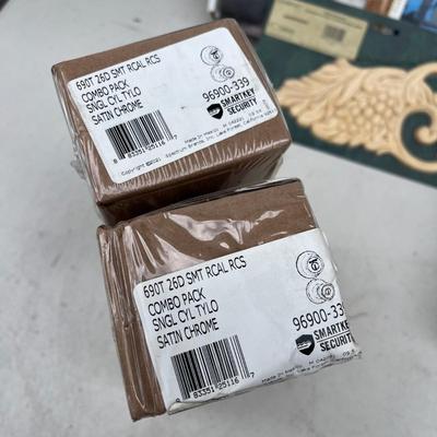 LOT 522G: New in Package Hardware - Lock Sets, TV Mount and More