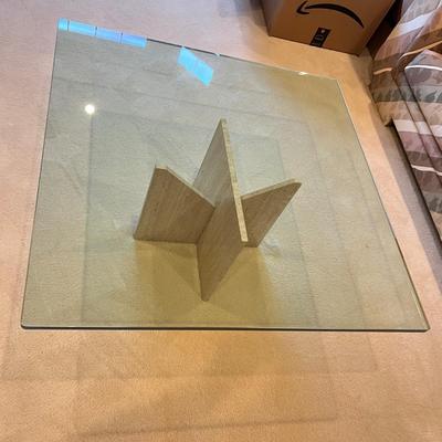 LOT 529L: Glass Top Coffee Table