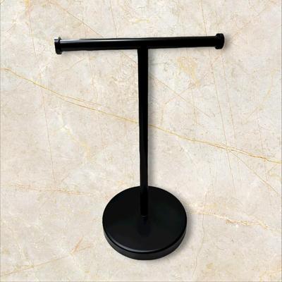 Sale Photo Thumbnail #476: Black Metal Towel Stand for Bathroom 16" tall