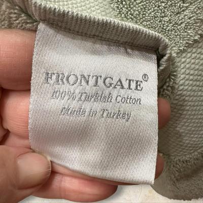 Sale Photo Thumbnail #505: Bathroom Towels Lot (not all by same maker)- there are actually more than this that were located later- the sea foam green and some maroon.