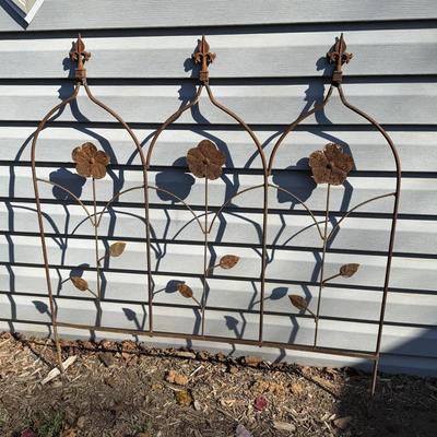 Three Rustic Iron Trellises