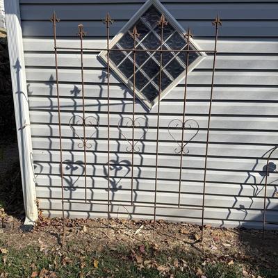 Three Rustic Iron Trellises