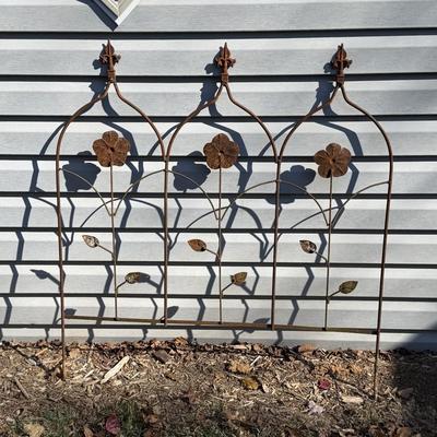 Three Rustic Iron Trellises