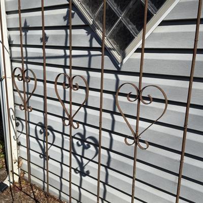 Three Rustic Iron Trellises
