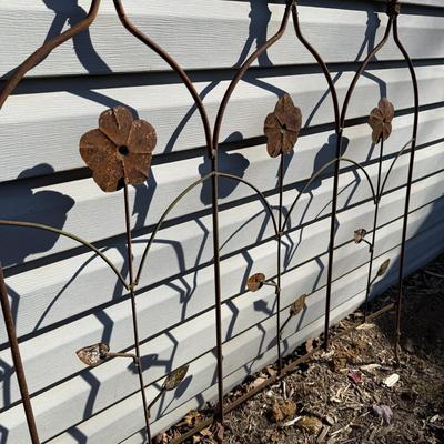 Three Rustic Iron Trellises