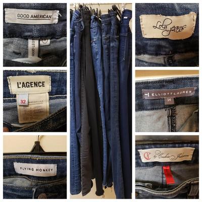 LOT 585MBC: Collection of Designer Jeans-Flying Monkey, Good American, L'AGENCE & More