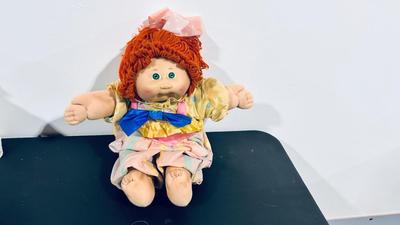 1980’S ORIGINAL CABBAGE PATCH KIDS, a BLONDE A BRUNETTE AND A GINGER HAIRED DOLLS