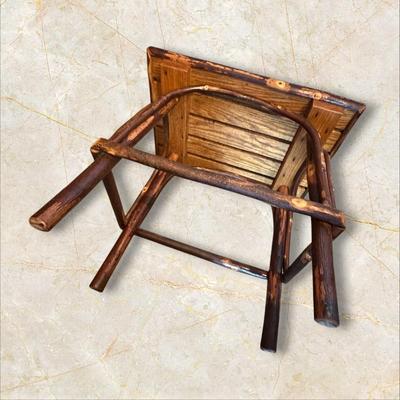 Sale Photo Thumbnail #682: *Wood End / Side Table with Log Legs
Height 18"
Width 18"
Depth 14"