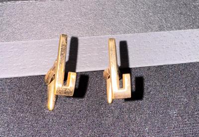 Brass "L" or "7" Vintage Cufflinks