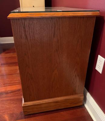 Solid Wood Double Drawer File Cabinet