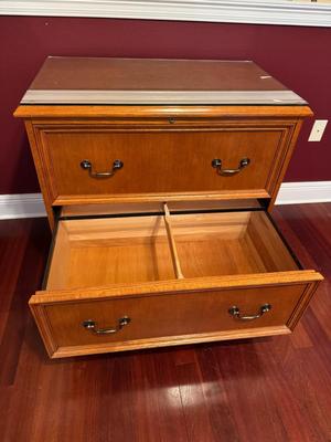 Solid Wood Double Drawer File Cabinet