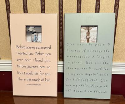 Sugarboo Designs - Pair of Poem Picture Frame Wall Hangings