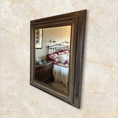 Sale Photo Thumbnail #606: Large Ornately Framed Bevelled Wall Mirror
65" x 53"