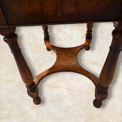 Sale Photo Thumbnail #615: Small Wood End Table / Sliding Desk Ledge and Drawer
M'ments:
Height 28"
Width 26"
Depth 18"