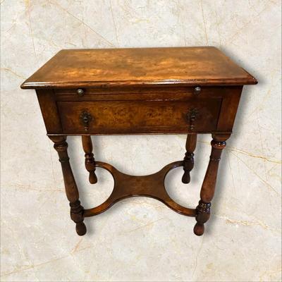 Sale Photo Thumbnail #616: Small Wood End Table / Sliding Desk Ledge and Drawer
M'ments:
Height 28"
Width 26"
Depth 18"