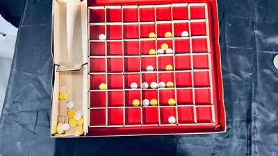 LITTLE HUNTER PINBALL GAME, SQUARE IT, AND CAST IRON COWBOY PEICES